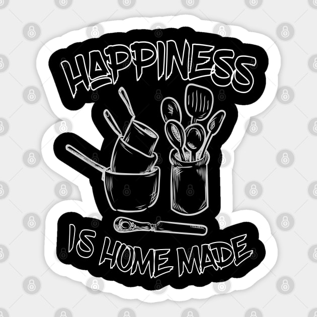 Happiness is home made Sticker by CookingLove